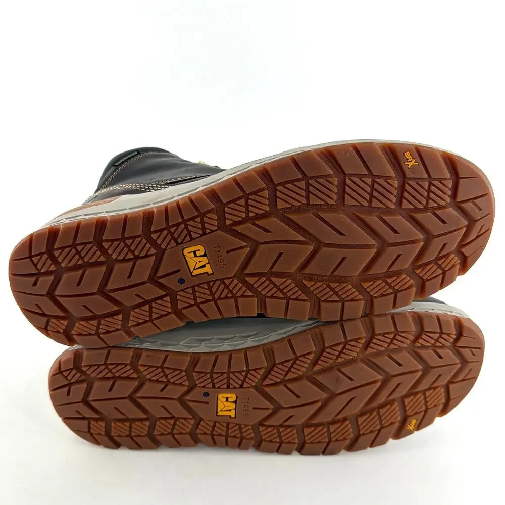 Caterpillar Men's Friar Brown Impact Safety Toe Waterproof Work Boots Size 11